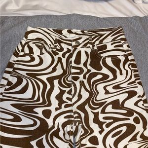 Brown patterned jeans